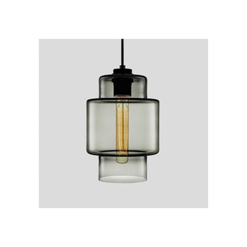 Arisha Modern Art Deco LED Cylindrical /Glass Pendant Light - Letslighting