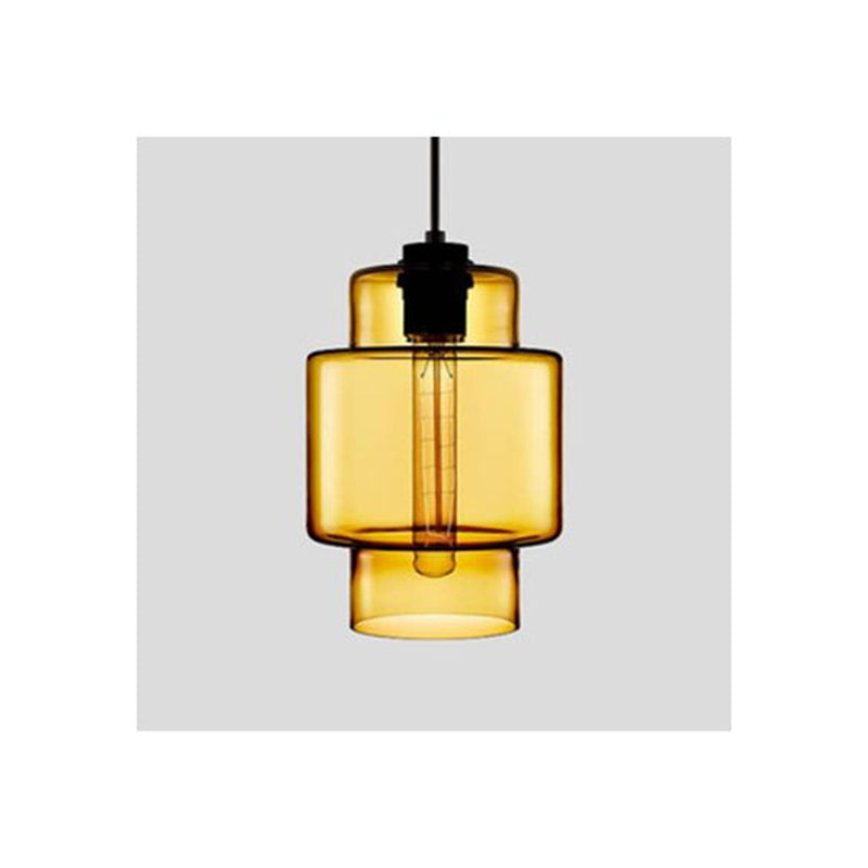 Arisha Modern Art Deco LED Cylindrical /Glass Pendant Light - Letslighting
