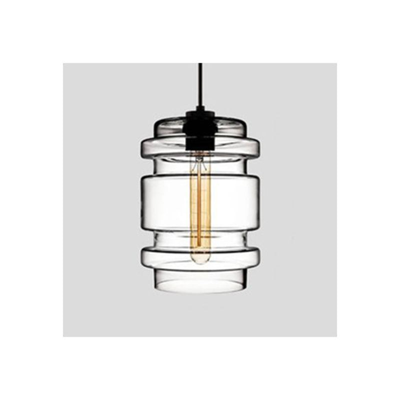 Arisha Modern Art Deco LED Cylindrical /Glass Pendant Light - Letslighting