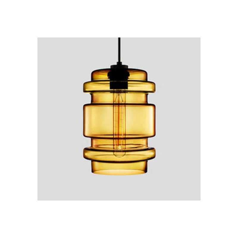 Arisha Modern Art Deco LED Cylindrical /Glass Pendant Light - Letslighting