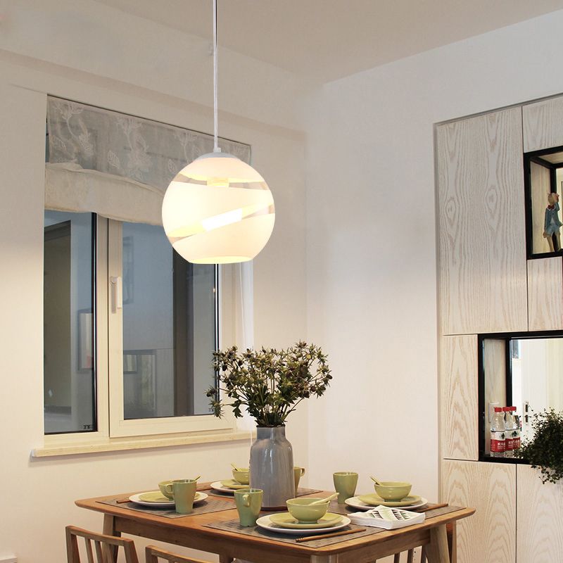 Valentina Art Deco Globe Metal Glass Orbit Pendant Light