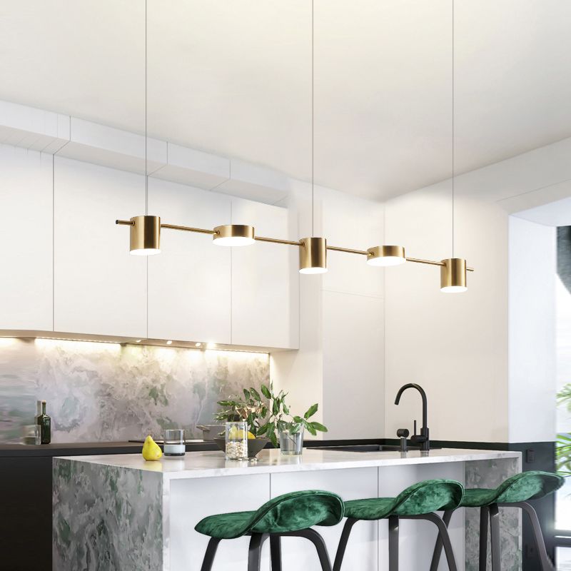 Arisha Metal Simple Linear Pendant Light 3/5Heads