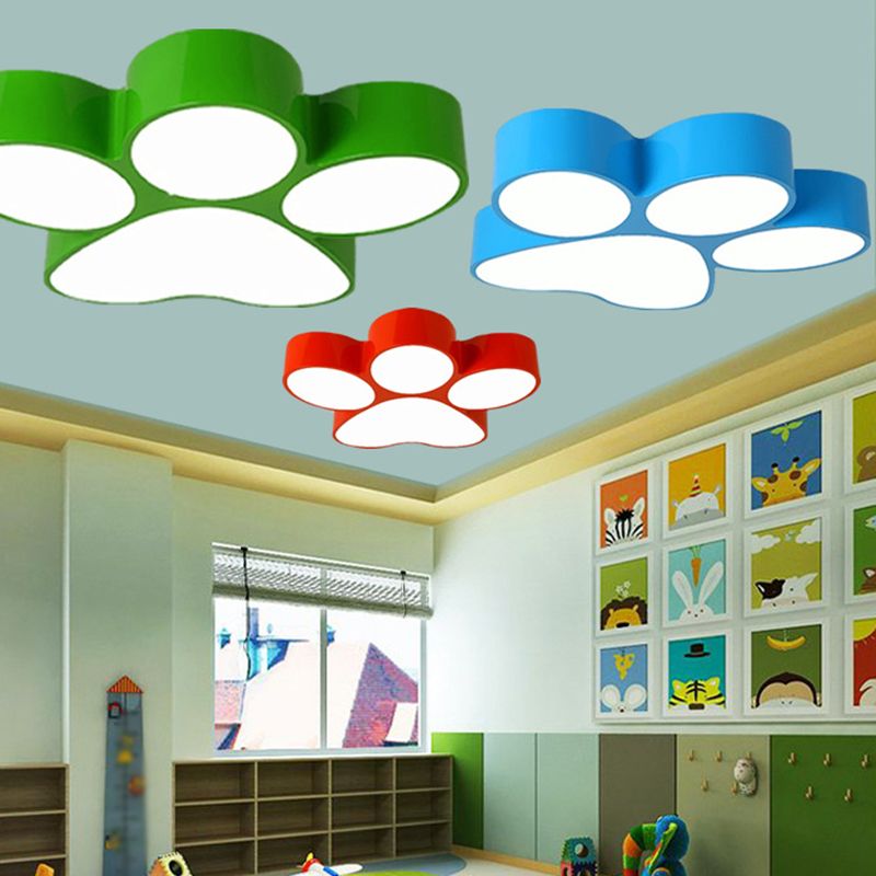 Arisha Modern Dog Paw Acrylic Children Ceiling Flush Mount Light