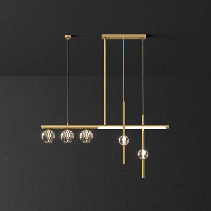 Kristy Metal & Crystal Pendant Light - Letslighting