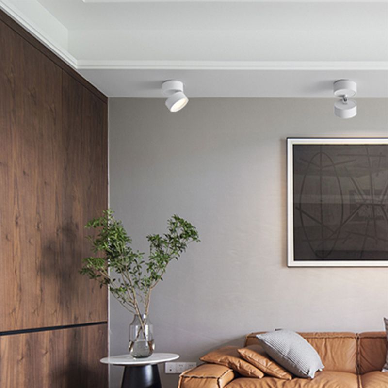 Arisha Flush Mount Ceiling Light Cylindrical Modern Metal Hallway