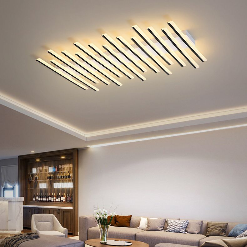 Arisha Flush Mount Ceiling Light Linear Modern Living Room - Letslighting