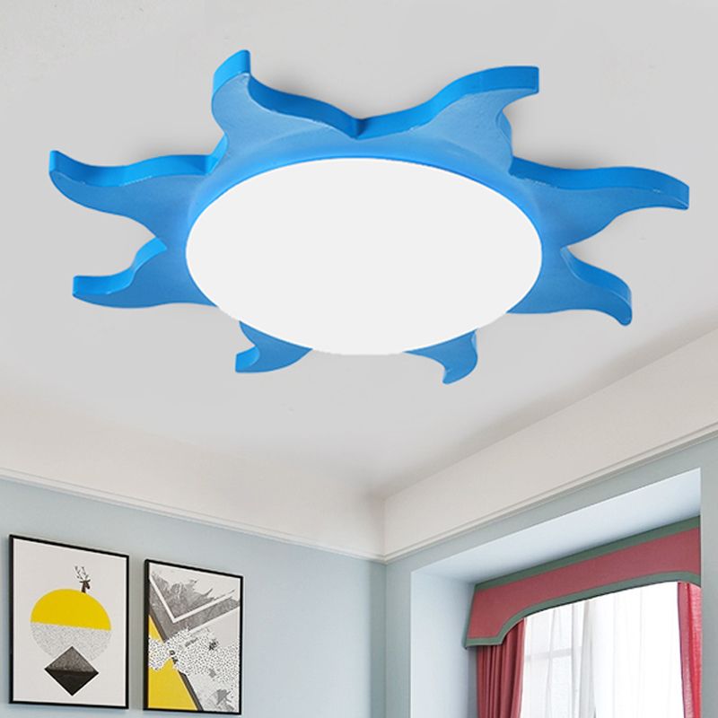 Arisha Modern Sun Round Flush Mount Ceiling Light Bedroom - Letslighting