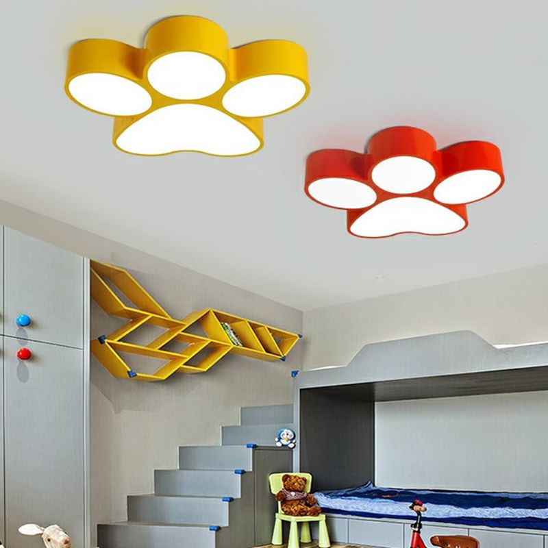 Arisha Modern Dog Paw Acrylic Children Ceiling Flush Mount Light