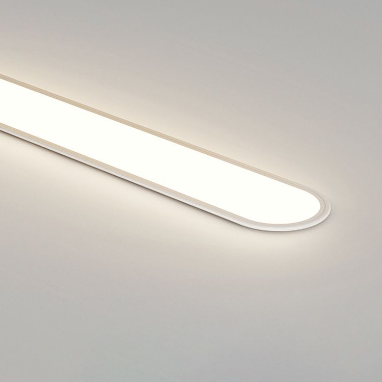 Arisha Flush Mount Ceiling Light Oval Minimalist Acrylic Dining Room - Letslighting
