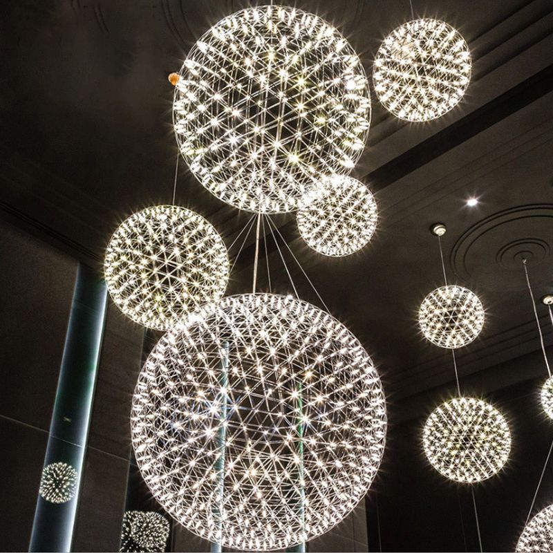 Arisha Firework Art Deco Orbit Shade Pendant Light Living Room - Letslighting