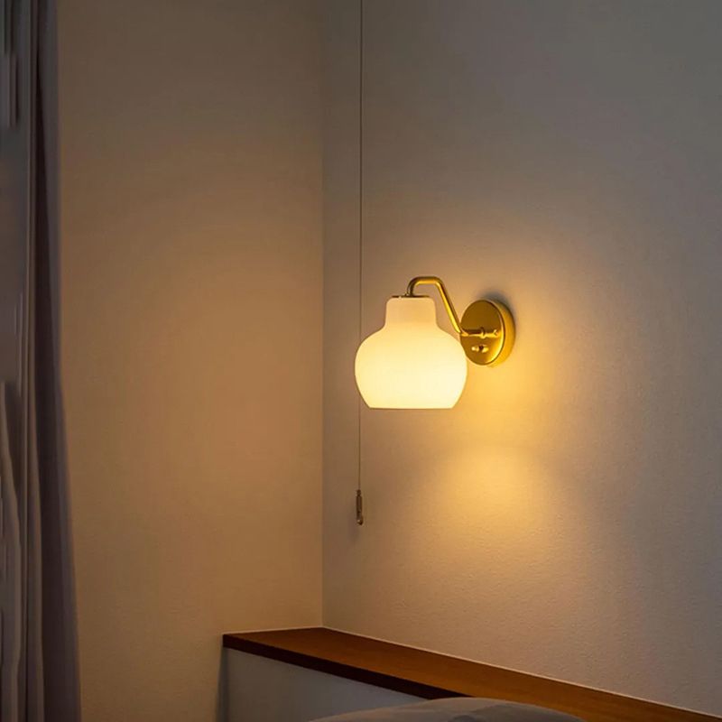 Valentina Vintage Dome LED Metal Glass Wall Lamp For Mirror