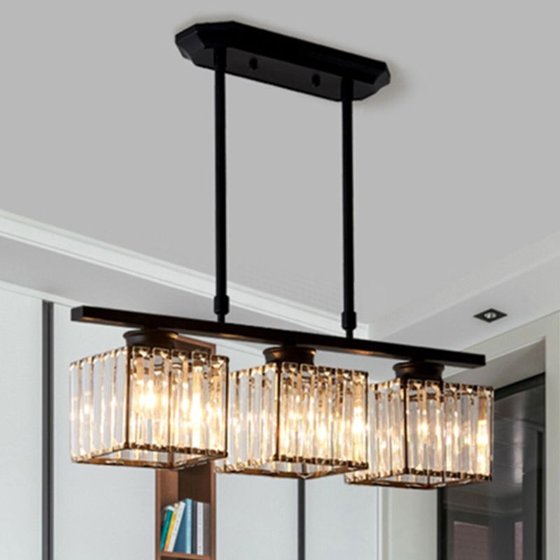 Kristy Crystal Square Pendant Light 3/4 Heads - Letslighting