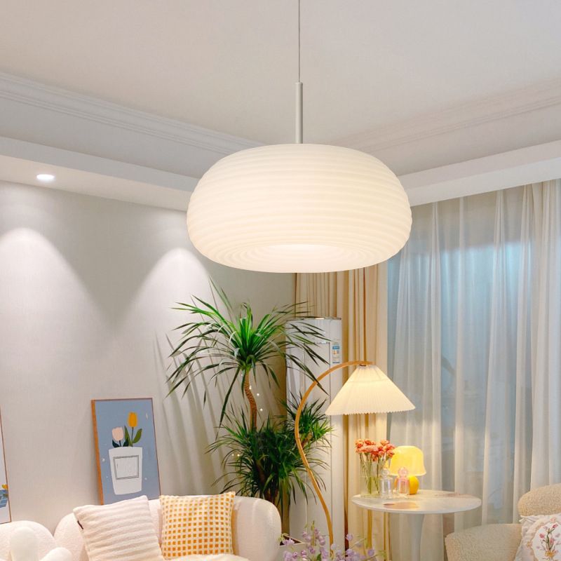 Ritta Drum Shape Pendant Light Metal & Acrylic