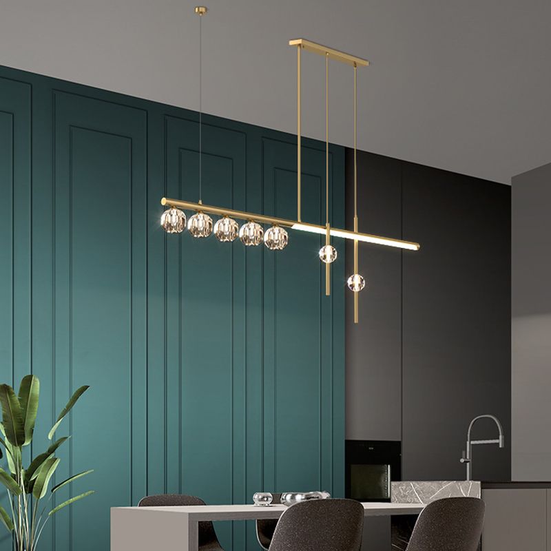 Kristy Metal & Crystal Pendant Light - Letslighting