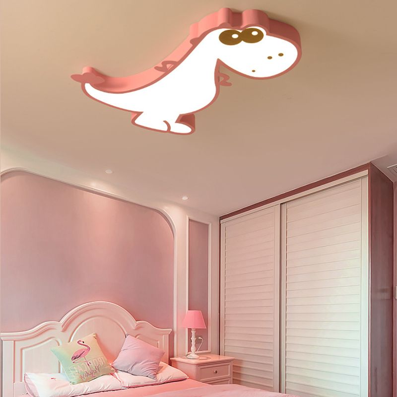 Arisha Modern Cute Dragon Acrylic Children Flush Mount Ceiling Light - Letslighting