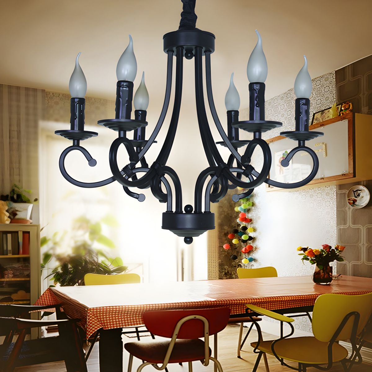 Silva Vintage Mental Candle Chandelier - Letslighting