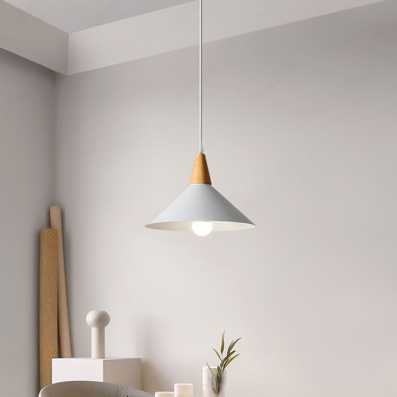 Valentina Minimalist Cap-shaped Pendant Light, Natural Wood - Letslighting