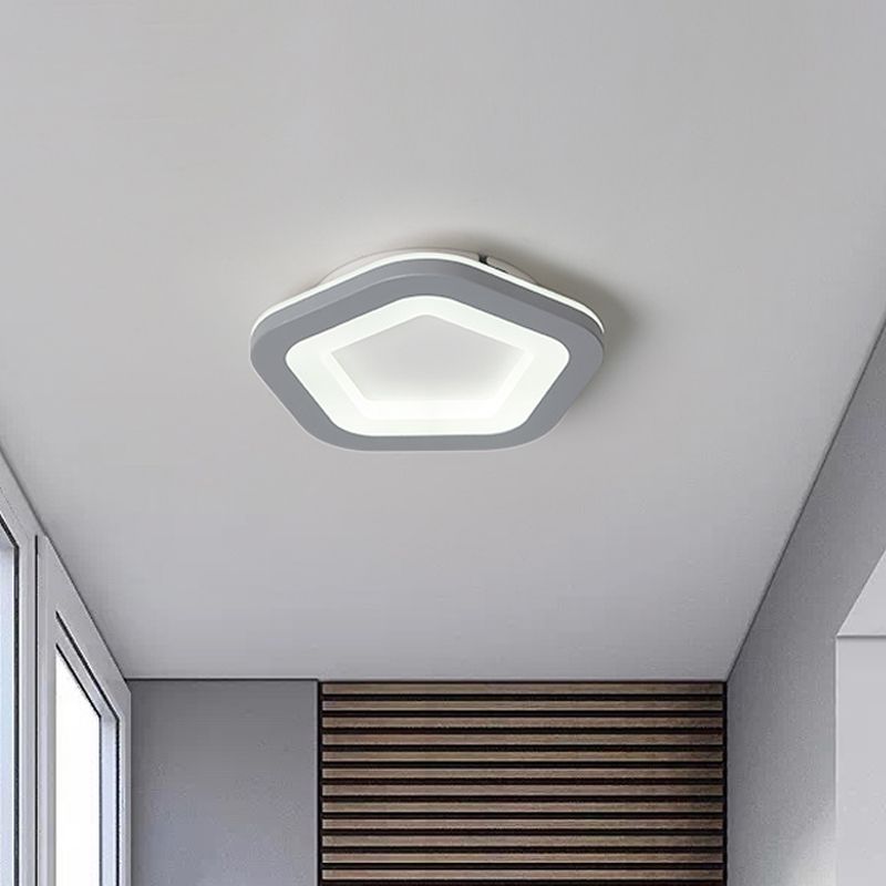 Arisha Modern Flower Metal Flush Mount Ceiling Light Gray