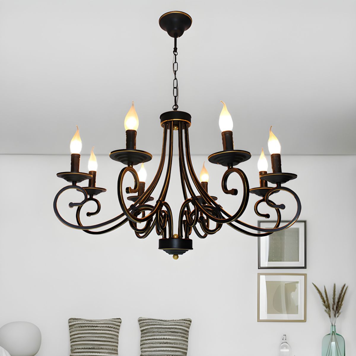 Silva Vintage Mental Candle Chandelier - Letslighting