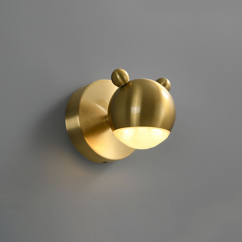 Arisha Modern Animal Globe Metal Vanity Wall Light Bedroom