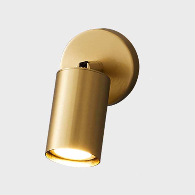 Arisha Modern Cylinder Rotatable Spotlight Wall Lamp Brass - Letslighting