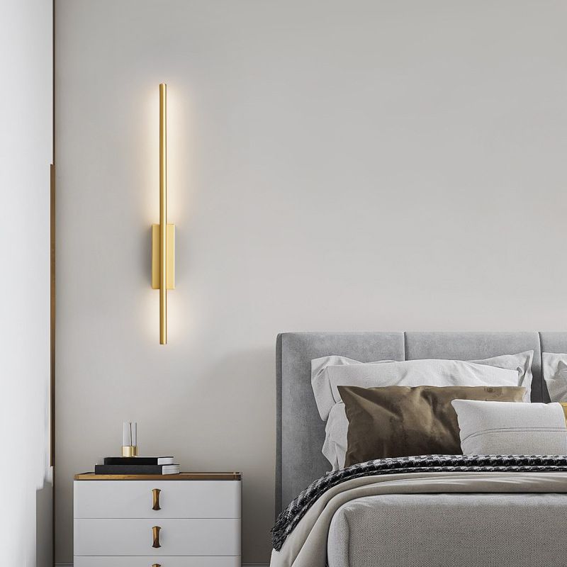 Arisha Modern Linear &Acrylic Bedroom Wall Lamp Brass - Letslighting