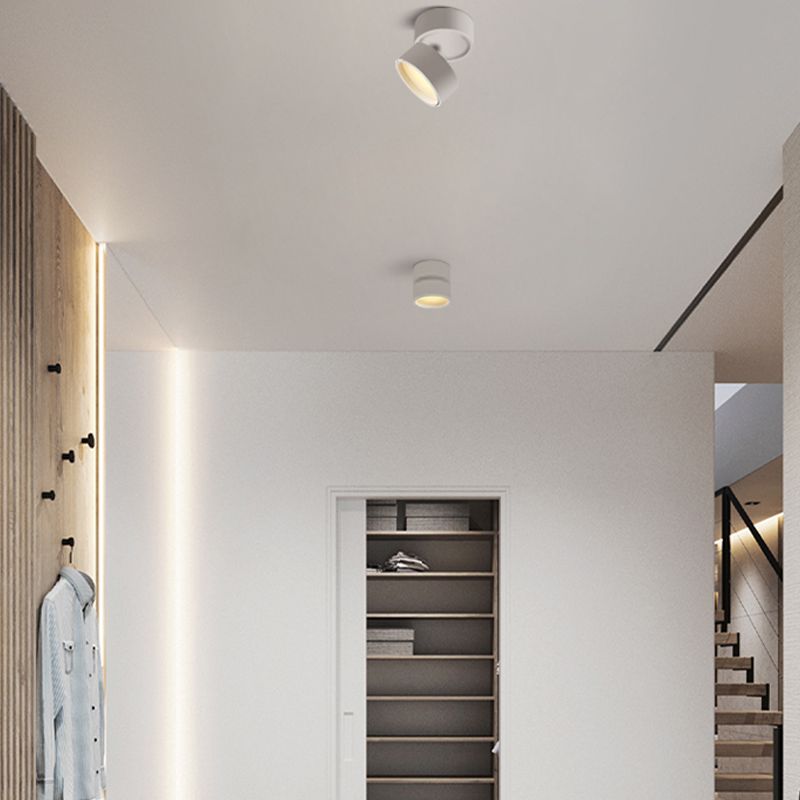 Arisha Flush Mount Ceiling Light Cylindrical Modern Metal Hallway