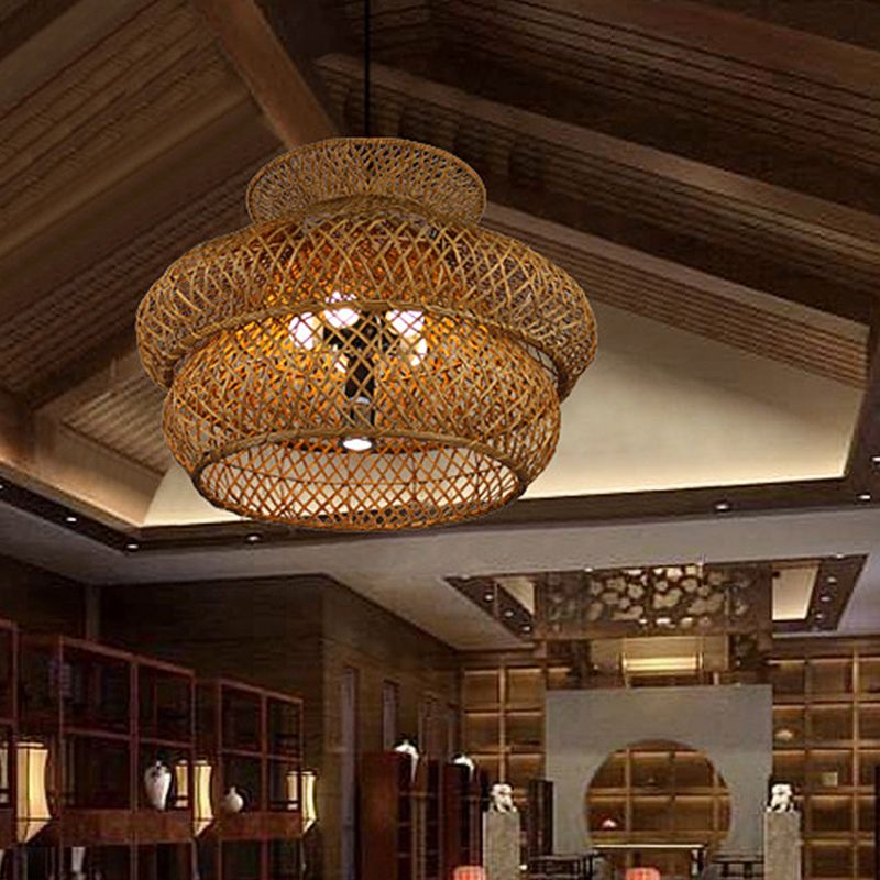 Ritta Unusual Natural Rattan Weave Pendant Light - Letslighting
