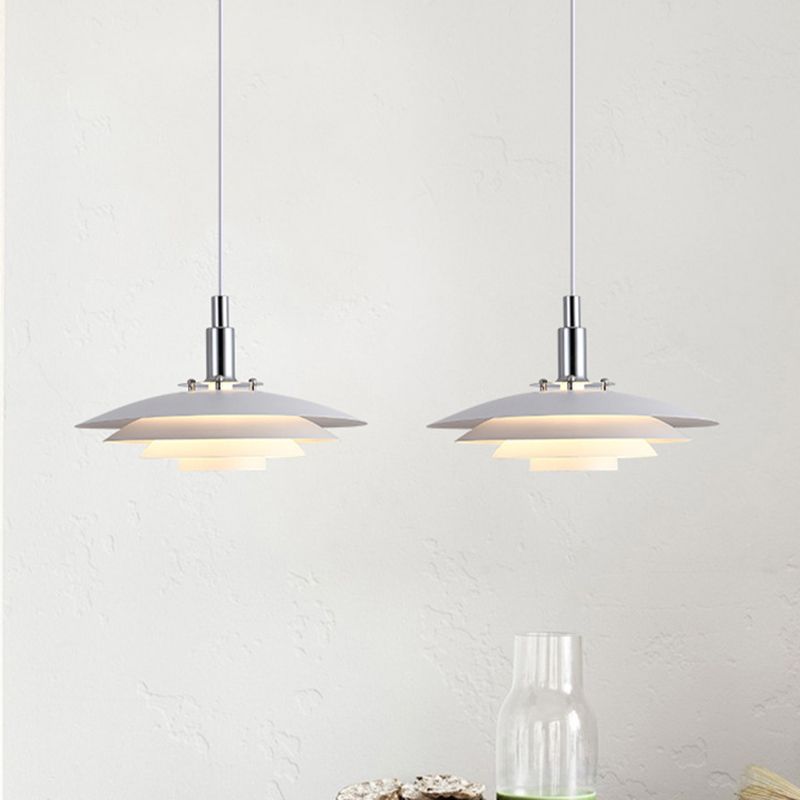Valentina Modern Frisbee Shaped Metal Pendant Light