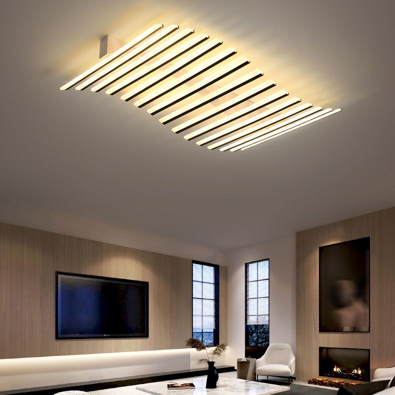 Arisha Flush Mount Ceiling Light Linear Modern Living Room - Letslighting