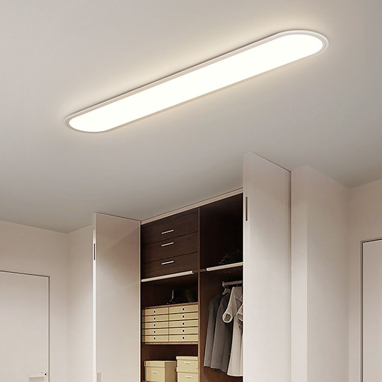 Arisha Flush Mount Ceiling Light Oval Minimalist Acrylic Dining Room - Letslighting