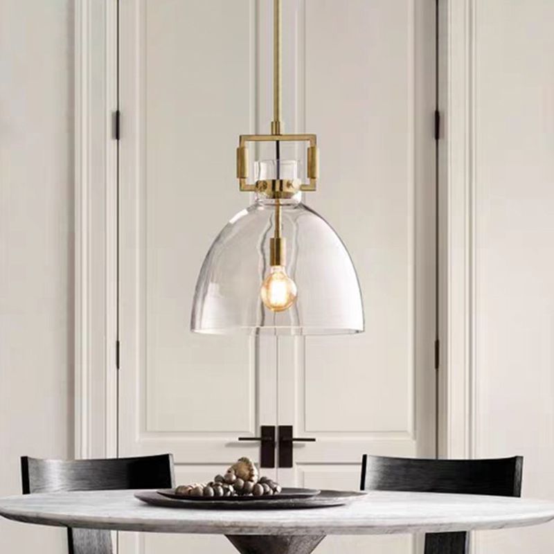 Arisha Modern Geometric Glass/ Pendant Light, Brass - Letslighting