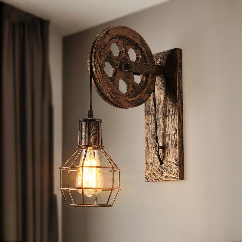Epoch Wall Lamp Retro Rust Bronze Bedroom - Letslighting