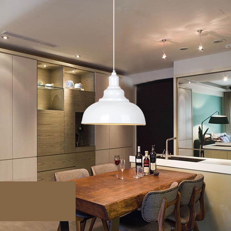 Arisha Pendant Light Dome Industrial Metal Copper - Letslighting