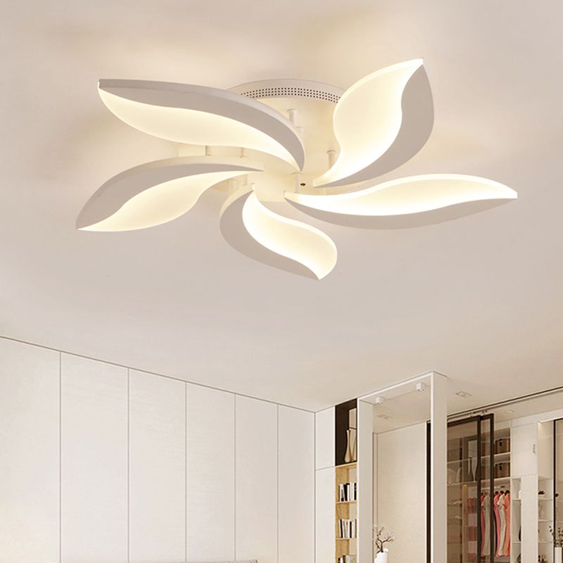Arisha Minimalist Art Deco Flower Flush Mount Ceiling Light Living Room - Letslighting