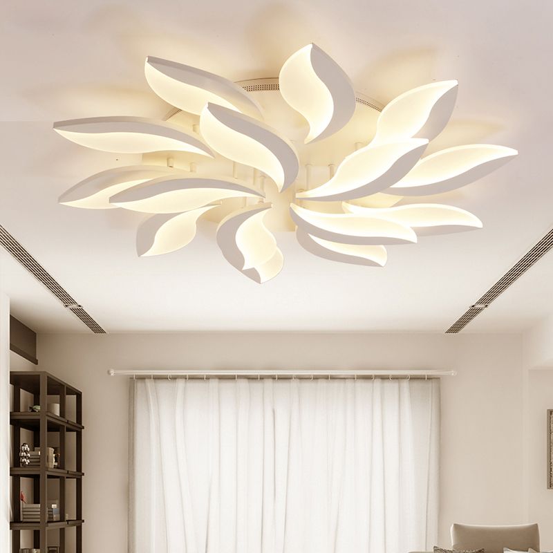 Arisha Minimalist Art Deco Flower Flush Mount Ceiling Light Living Room - Letslighting
