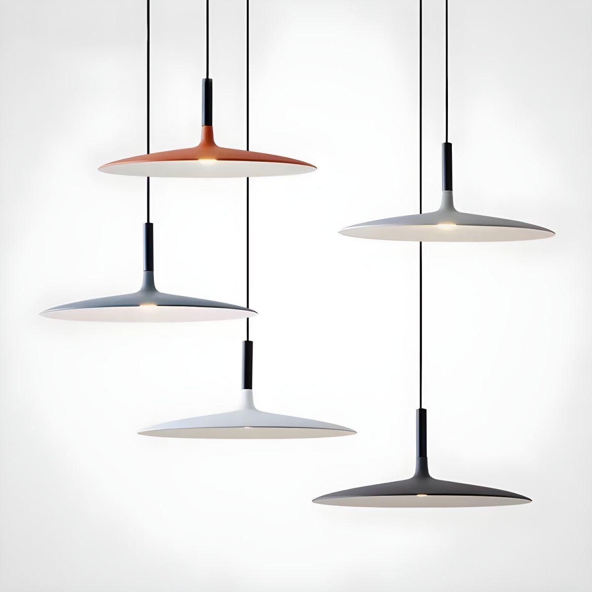 Lustra Pendant Lamp Aluminum Flat Disc - Letslighting