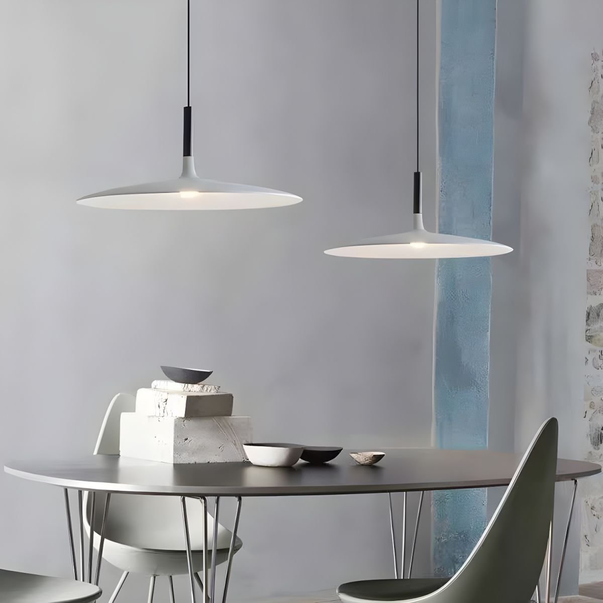 Lustra Pendant Lamp Aluminum Flat Disc - Letslighting