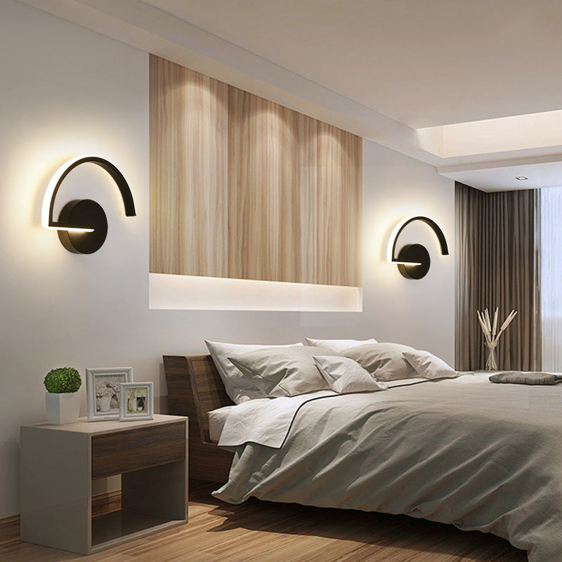 Arisha Minimalist Linear Semicircular Decor Wall Lamp - Letslighting