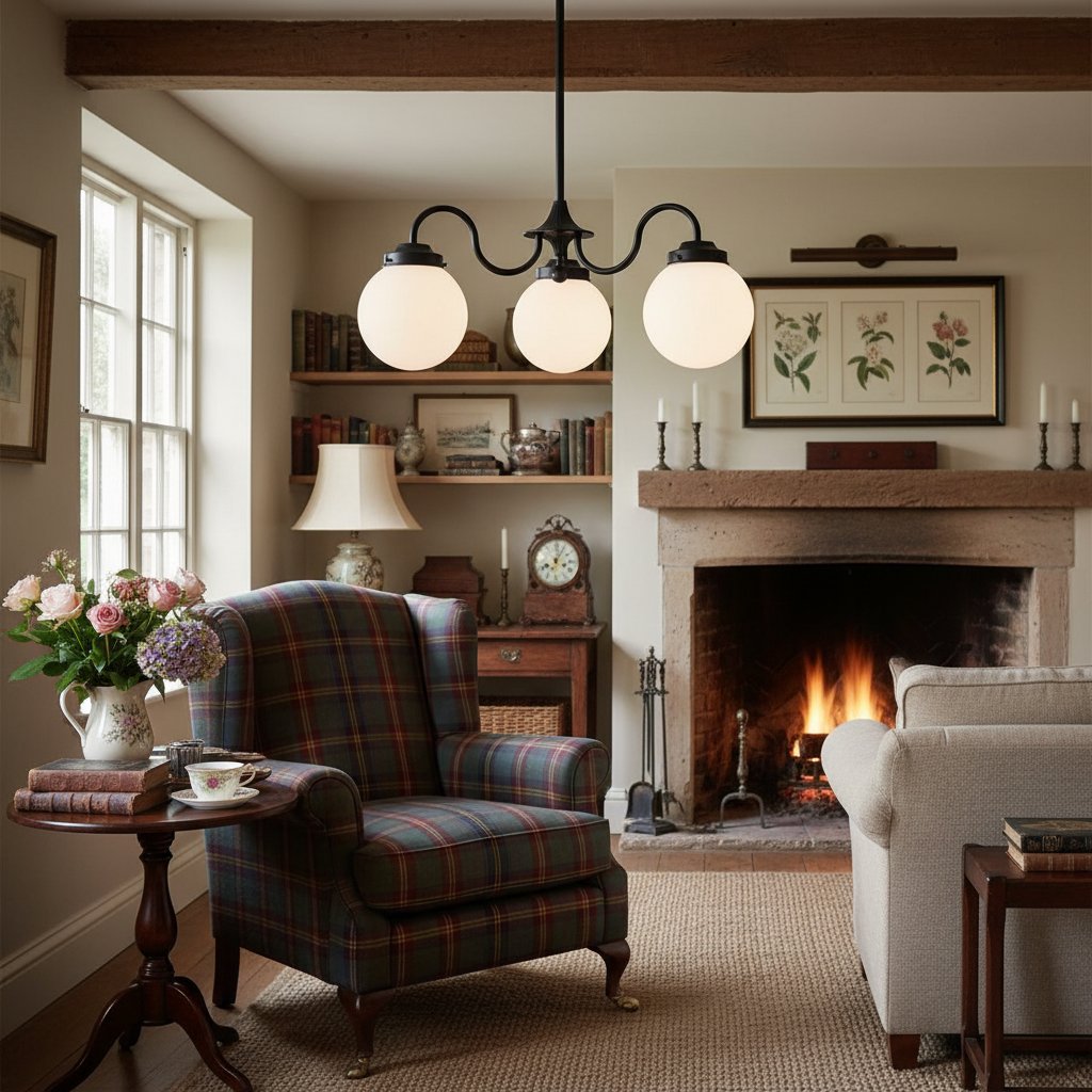 Pearl 3-Light Glass  Chandelier