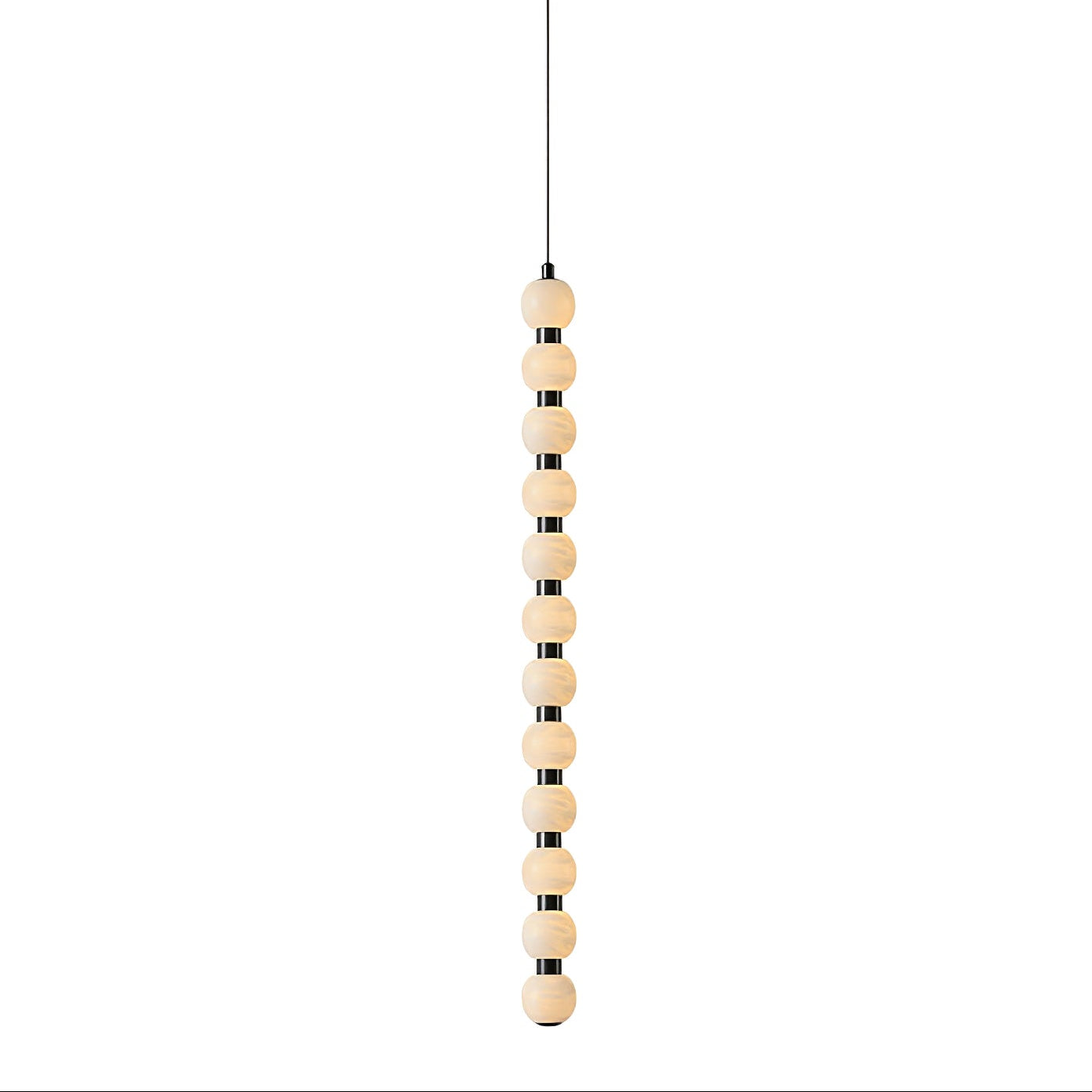 Orbique Modern Metal & Alabaster Pendant Light
