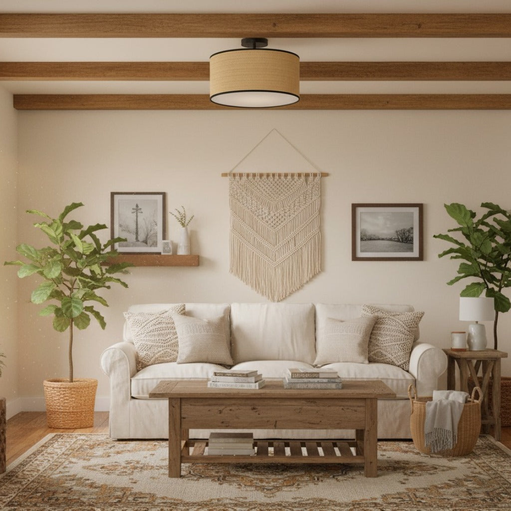 Rowan Ceiling Light Paper Brass