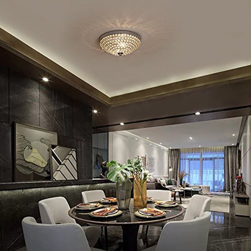Kristy Crystal Flush Mount Ceiling Light Glass Living Room Bedroom - Letslighting