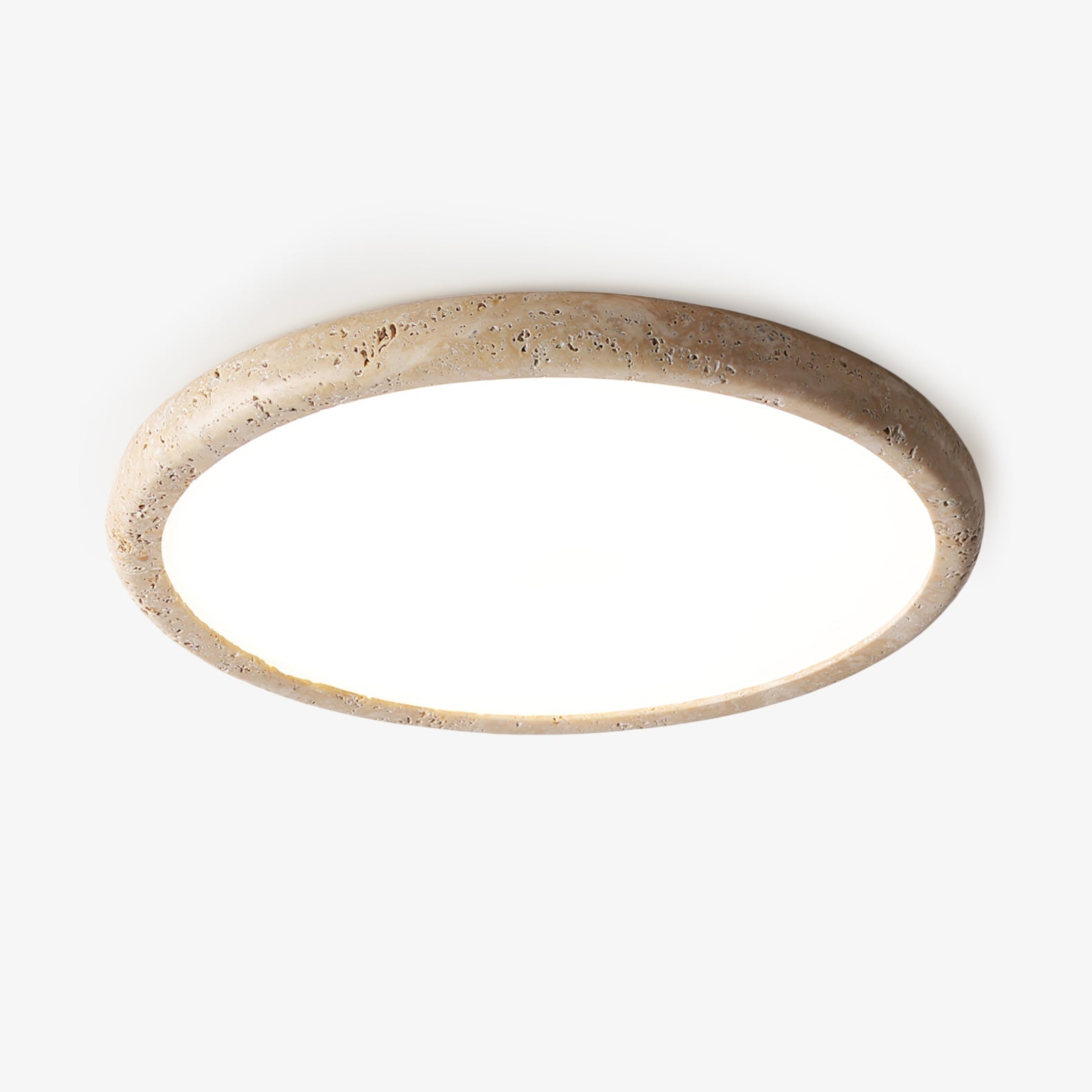 Aurrina Ring Frame Travertine Ceiling Light - Letslighting