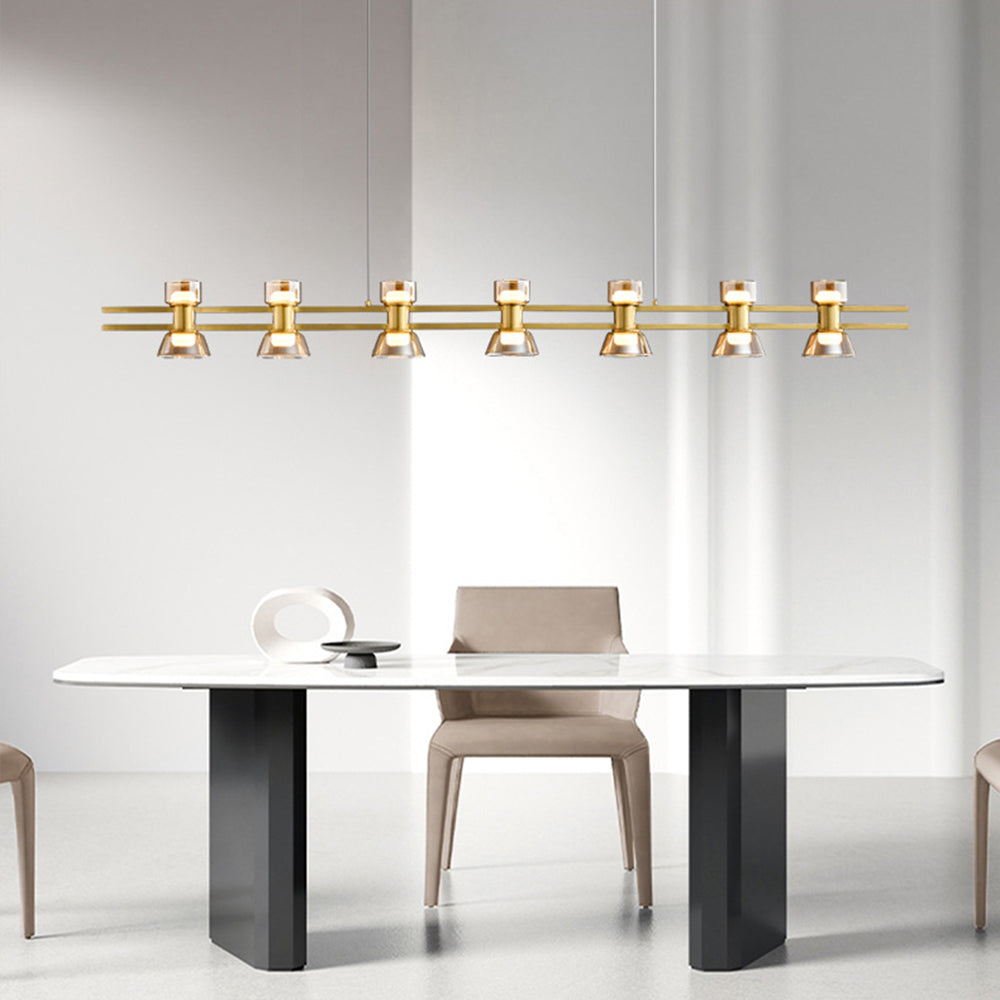 Arisha Modern Linear Linear Metal Pendant Lamp Golden