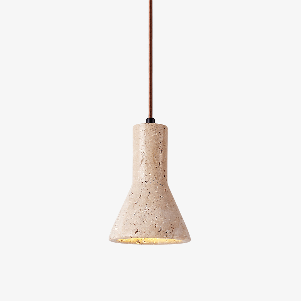 Funnel Modern Travertine Pendant Light