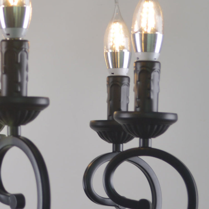Silva Creative Retro Candle Chandelier Metal Bedroom