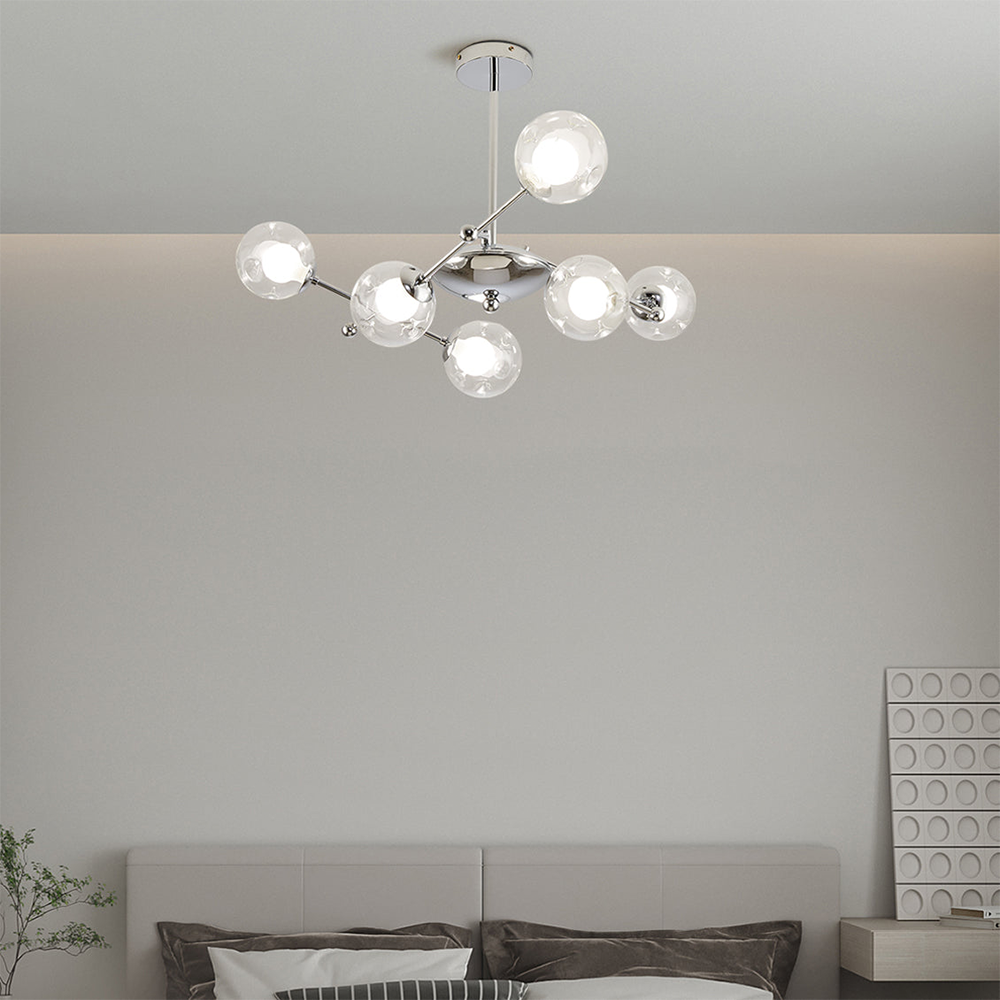 Valentina Nordic Bauhaus Chandelier Glass Living Room - Letslighting