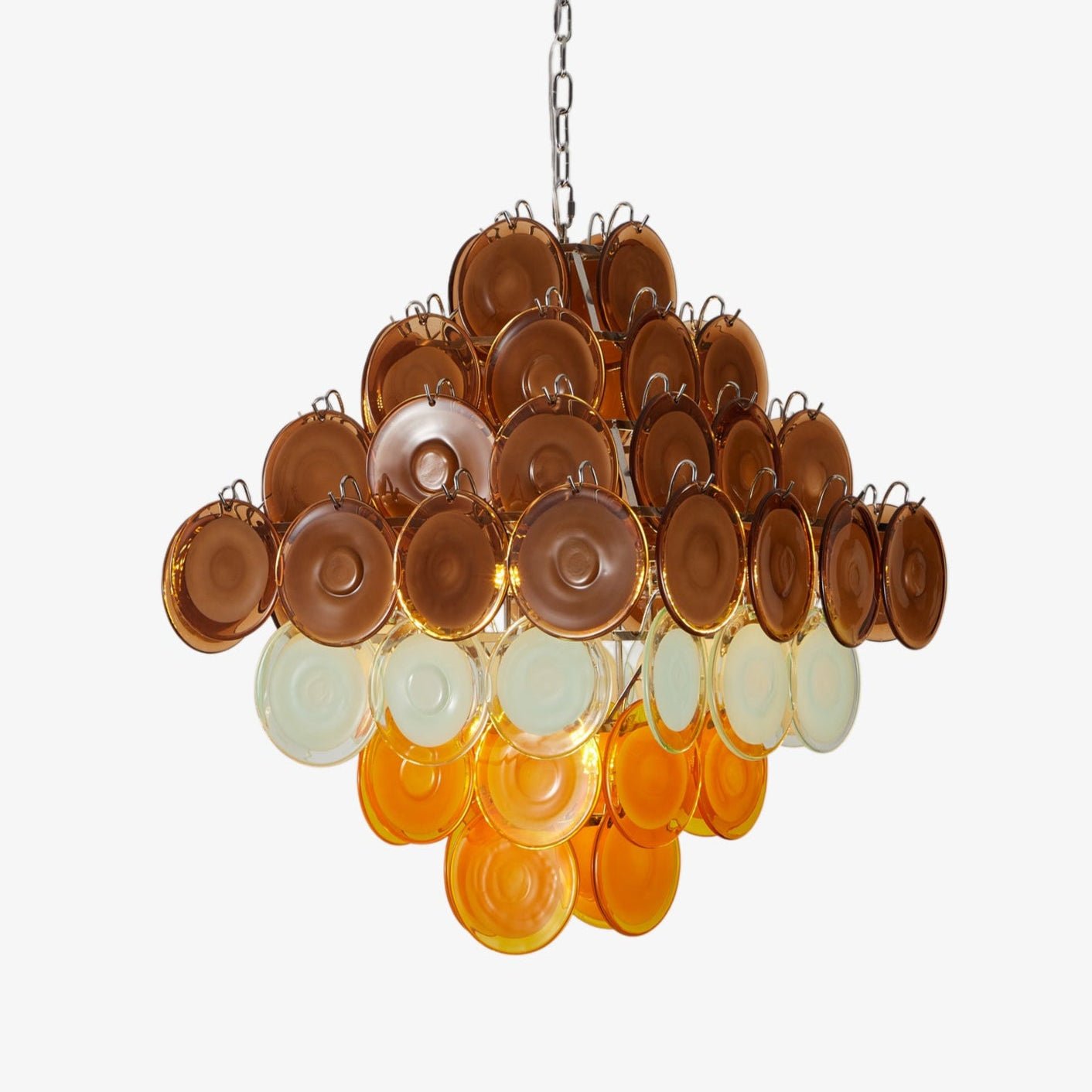 Aurora Chandelier Retro Glass Disc Multicolor Vintage