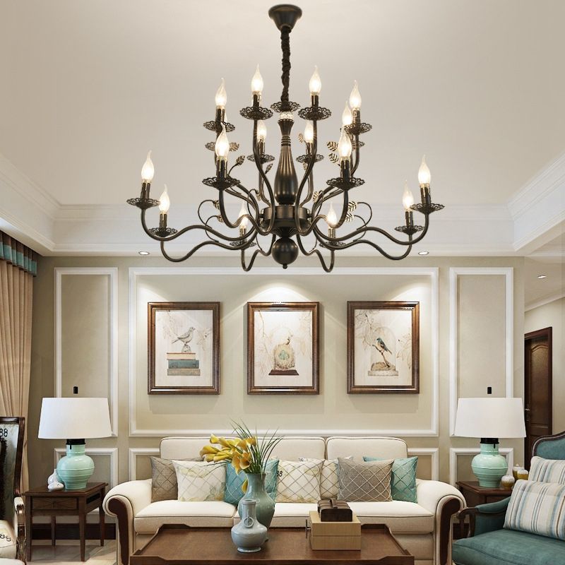 Kristy Antique Candle Crystal Chandelier - Letslighting